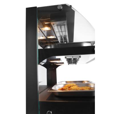 Vitrína ohřívací nastavitelná – křemíková, HENDI, 2 patra, 230V/560W, 650x485x(H)630mm | 233962